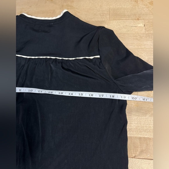 Anthem The Label Black Blouse with White Trim - Picture 7 of 7